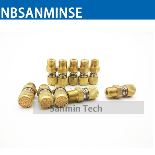 Pneumatic Air Fittings NBSANMINSE SD Type Of Timing Pneumatic Muffler Brass Silence Exhaust Air Sintered