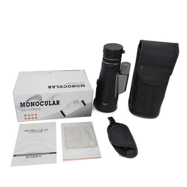 High Definition 10×50 BAK4 Prism Monocular Telescope IPX7 Waterproof