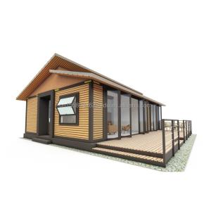 EU Modern 3 Bedroom Flat Pack Container Houses Wooden External Wall and