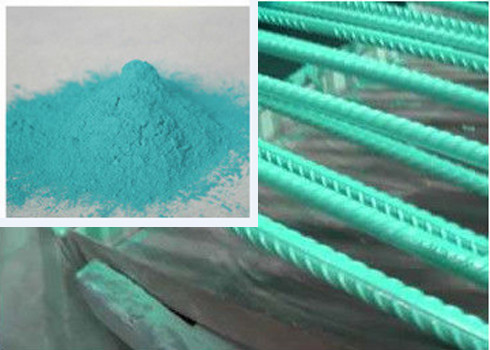 Buy Metallic Green Rebar Epoxy Coating Penetration Resistance Less Funnelled at wholesale prices
