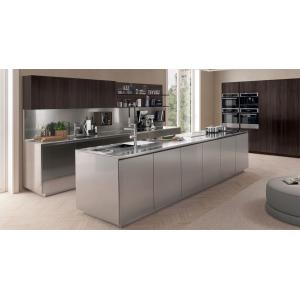 Stainless Steel Stainless Flat Pack Kitchen With Cabinet Furniture Designer