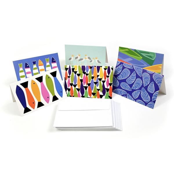 UV and Offest Printing Thank You Card Set With Box And Envelope Folded Greeting
