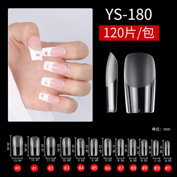 Wholesale120pcs 240pcs 550pcs Soft Gel Nail Tips Coffin Almound Artificial False Nails French Style extra Long c Curve Nail Tips