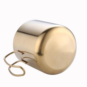 Beautful Gold Stainless Steel Travel Mug With Lid Customized Logo