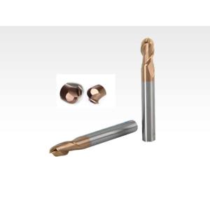 Straight Shank Solid Carbide Ball Nose End Mills PM-2BL-R1.0~R10.0 Nano TiAIN