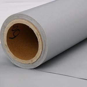 China 500-600g PVC Coated Tarpaulin Fabric Transportation Fabric Waterproof And Dust Proof Door Curtain Gray on sale