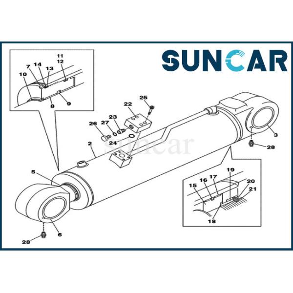Self-detaching Counterweight LZ00463 Cylinder Seal Repair Kit Fits Case CX800