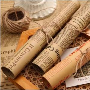 Waterproof Flower Bouquet Wrapping Paper Kraft Paper Newspaper Design Many