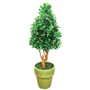 Fire Retardant Artificial Blessing Tree Landscaping Project Faux Plant Evergreen