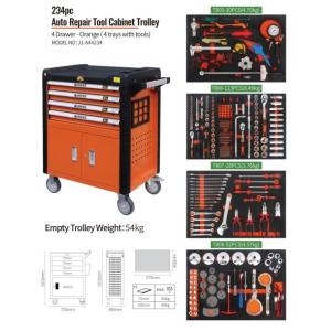 243pcs Mobile Tool Cabinet 7 Drawers 69kg Chest Workbench