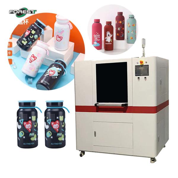 Digital Inkjet Printer Cylindrical UV Printer Glassware Plastic Bottle Printing