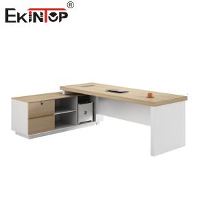 L-shaped Solid Wood Style Office Desk All Modern Desk Customization Office Space
