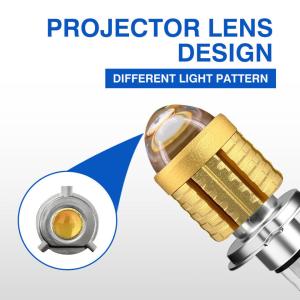 P15D H6M Motorbike Headlight Bulb Dual Color Led H4 Motorcycle Bulb