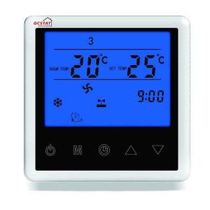 White / Blue Backlight Digital Fan Coil Thermostat Air Conditioning System