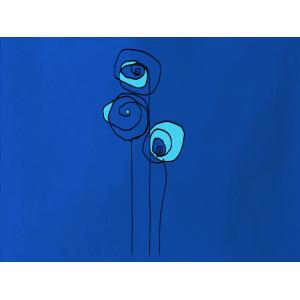 Cotton Tote Women 3 Blue Roses- Cotton Tote Bag Women by loonde GOOD price and