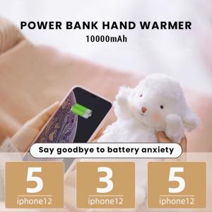 Electric Hand Warmer Christmas Doll 10000mAh USB Rechargeable Power Source