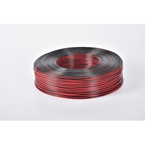 Buy Two Core Parallel Audio Flat Cable UL2468 PVC Insulated Copper Red and Black Electric Speaker Cable at wholesale prices
