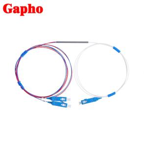 Fiber FBT Fusion Pull Cone Steel Tube PLC Optical Splitter 1x2 2x2 for FTTH
