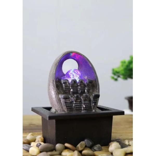 Contemporary Lighted Glass Ball Water Fountain