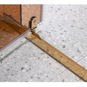 Elegant Shower Enclosures With Tinted Glass And Golden Aluminium Frame