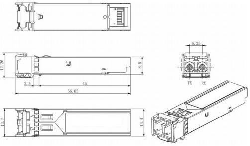 Hot Pluggable Duplex SFP LC Module 1.25Gb/S 40KM CWDM Fiber Optical Transceivers