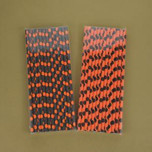 Pumpkin Halloween party supplies paper straws