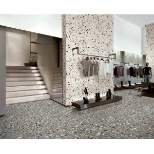 False Stone Slabs Terrazzo Porcelain Tile Floor Decoration Black Color