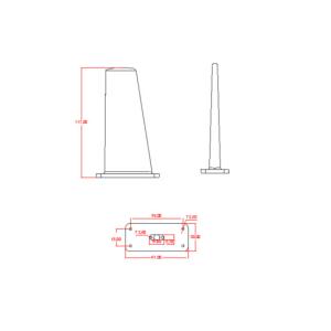 902-928MHz 3dBi SMAK Plastic Shell Blade Antenna