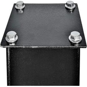 Metal Top Surface Mount In-Ground White Mailbox Pole Bracket