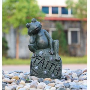 Garden Statue Fountains Vivid Frog Statue Green Frog Magnesia Water right weight