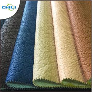 Waterproof PVC Leather Fabric , PVC Synthetic Leather Chili Brand Reliable