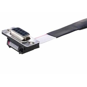 UL2651# AWG28 Flat Ribbon Cable Assembly 2x5P IDC To DB9 Female Connector