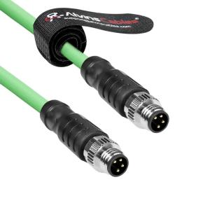 Alvin's Cables M8 A-Code 4 Pin Male to 4 Pin Cable High-Flex Shielded for Beckhoff ZK1090-3131 Industrial Automation EtherCAT Fieldbus 33ft/10m