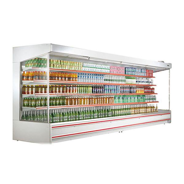 Digital Control Multideck Open Chiller Fan Cooling Deep Display Fridge Built In