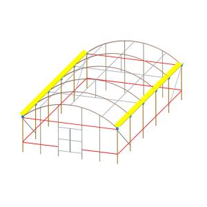 Single Span Greenhouse 8-12m Wide with 90mph Wind Resistance