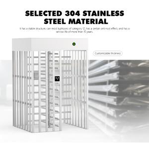 HCW Full Height Turnstile Security Gate with 600mm Channel Width RS232/RS485