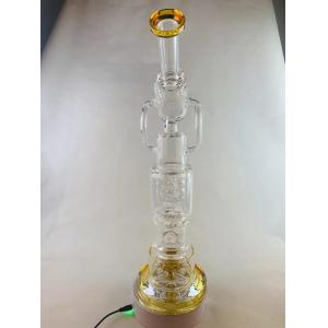 16 Inches Straight Heavy Glass Water Pipes 7mm Thickness