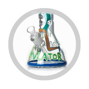 Luminous Rick And Morty Bong 7mm Thick Glass Water Bongs 13.5 Inches