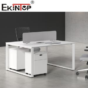 White Office Cubicle Computer Workstation Furniture 5 Years Warranty