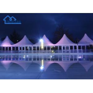 Waterproof White High Wind Resistant Transparent Pagoda Party High Peak Tents
