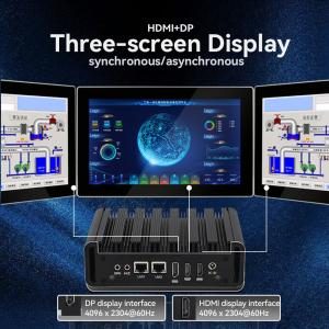 Intel N100 Industrial Mini PC Dual LAN Dual COM DDR4 16G RAM For Industrial