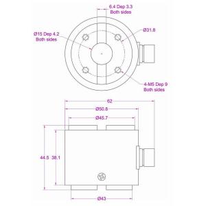 Flange-to-flange Reaction Torque Sensor 1kg*m 2kgf*m 3kg-m 5kgf*m 10 kg*m 20kg*m