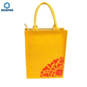 Quality Custom Printed Recyclable Textile Jute Linen Grocery Bags for sale