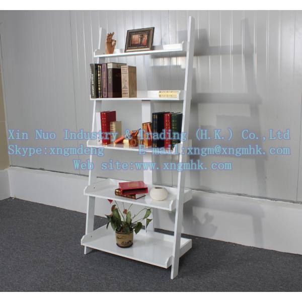Wooden ladder shelves, wooden display rack, wooden display stand, wood storage rack