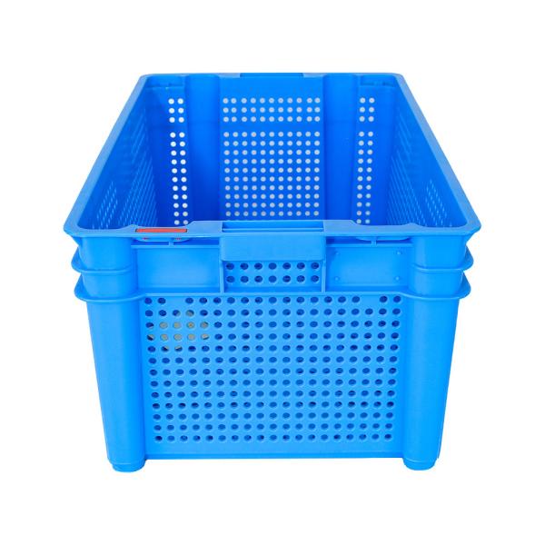 640x415x305mm Customized Color PP Plastic Nestable Crate for Logistic Turnover