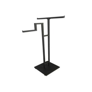 Steel Black Clothing Metal Display Racks And Stands With Two / Three / Four Arms