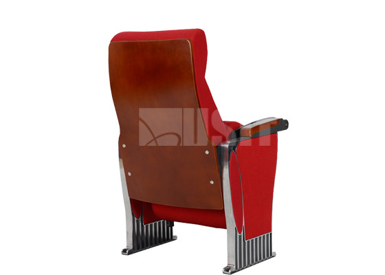 Elegant Moulded Wooded Panel Conference Hall Chairs Aluminum Alloy Structure