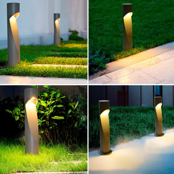 Bright LED Lawn Lights Fixtures IP65 15x15x60CM