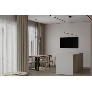 Classic White Kitchen Cabinet System Customized With Dinning Island