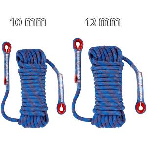 China 10mm 12mm Static Climbing Rope 49ft 98ft Emergency Escape Rope on sale